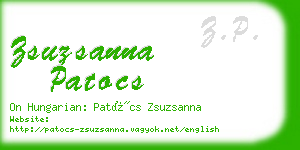 zsuzsanna patocs business card